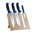 Thumbnail image #1 for Mercer Culinary Millennia Colors 5-Piece Magnetic Knife Board Set with Bamboo Board