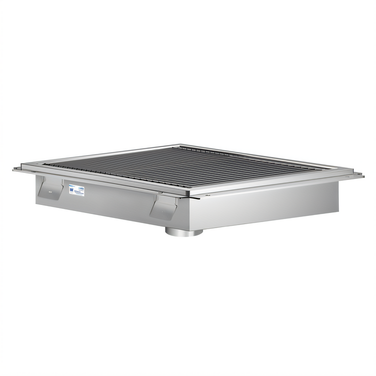 Product image #1 for KoolMore Commercial Floor Trough Drain with Subway-Style Grating, 60-Inch x 18-Inch, 304 Stainless Steel