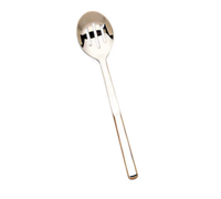Belaire 12-Inch Stainless Steel Slotted Spoon with Hollow Handle and Finger Grip