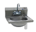 Thumbnail image #1 for Eagle Group Wall-Mount 304 Stainless Steel Hand Sink with Gooseneck Faucet, Soap Dispenser and Basket Drain