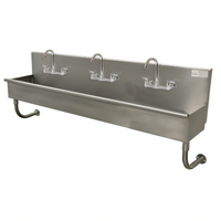 Advance Tabco 72-Inch Multi-Station Wall-Mounted Hand Wash Sink with 3 Faucets
