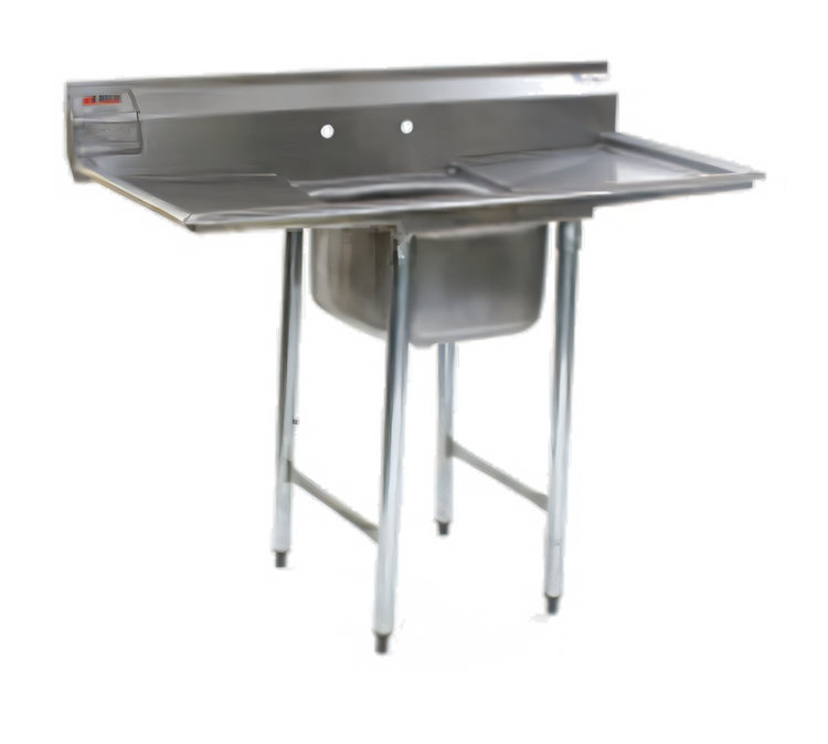 Product image #1 for Eagle Group 412 Series Single-Compartment Sink with Left and Right Drainboards, 430 Stainless Steel, 54-1/2 Inch Wide