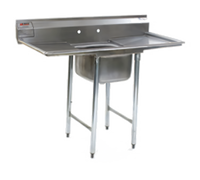 Eagle Group 412 Series Single-Compartment Sink with Left and Right Drainboards, 430 Stainless Steel, 54-1/2 Inch Wide