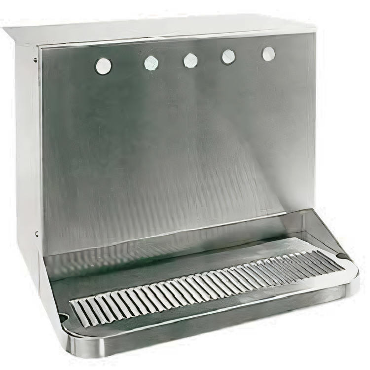 Product image #1 for Micro Matic USA 22-Inch Wide Underbar Draft Beer Dispenser Shell with Drip Tray, 5 Faucet Holes, Brushed Stainless Steel