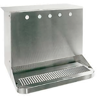 Micro Matic USA 22-Inch Wide Underbar Draft Beer Dispenser Shell with Drip Tray, 5 Faucet Holes, Brushed Stainless Steel