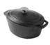 Thumbnail image #1 for American Metalcraft 3 Qt. Oval Cast Iron Casserole Dish with Handles and Lid