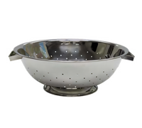 Admiral Craft 13 Qt Stainless Steel Colander with Side Handles, Rimmed Edge, Footed Base, 16-1/2 Inch Diameter