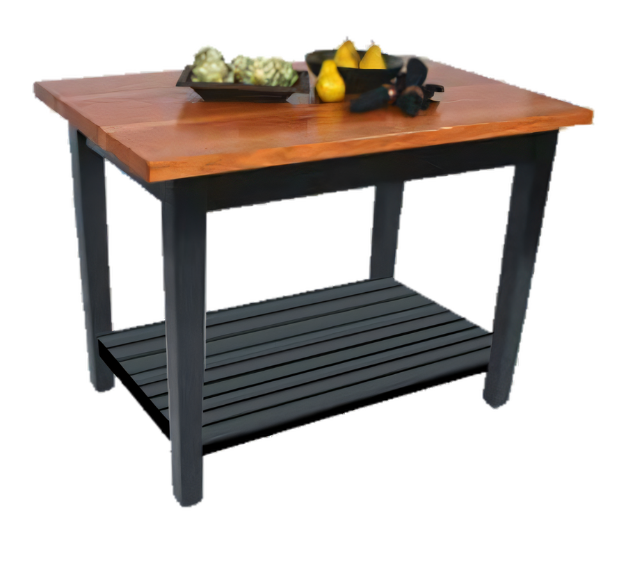 Product image #1 for John Boos Rouge et Noir Le Classique 60-Inch x 25-Inch x 35-Inch American Cherry Island Work Table with Undershelf