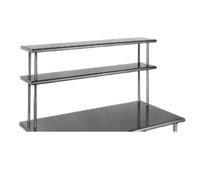 Eagle Group Table-Mount Double Deck Overshelf, 48 x 10 x 30 Inches, 16/430 Stainless Steel