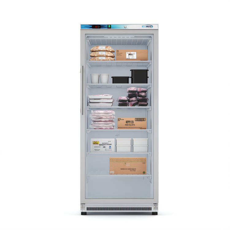 Product image #1 for KoolMore 21 Cu. Ft. Single-Section Commercial Reach-In Freezer with Glass Door, White Finish, Manual Defrost