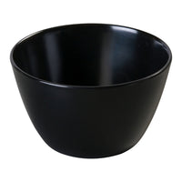 Kingline 8 oz Black Melamine Bouillon Cup with Rolled Edge and Elevated Foot
