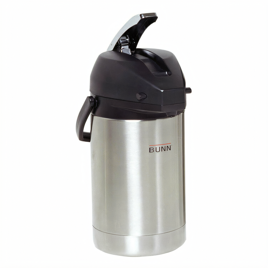 Product image #1 for BUNN 2.5 Liter / 84 oz. Lever-Action Stainless Steel Airpot with Stainless Steel Liner