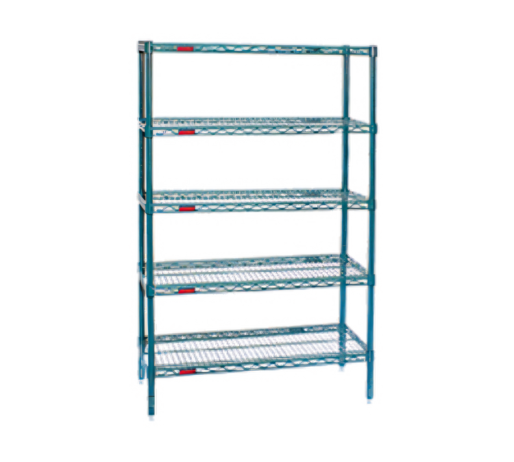 Product image #1 for EagleGard 5-Tier Stationary Wire Shelving Starter Unit, 72" W x 18" D x 74" H, Hybrid Epoxy Finish
