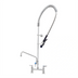 Thumbnail image #2 for EverSteel Stainless Steel 8-Inch Center Deck Mount Pre-Rinse Mixing Faucet with Add-On Faucet, 12-Inch Swing Nozzle, and 1.07 GPM Spray Valve