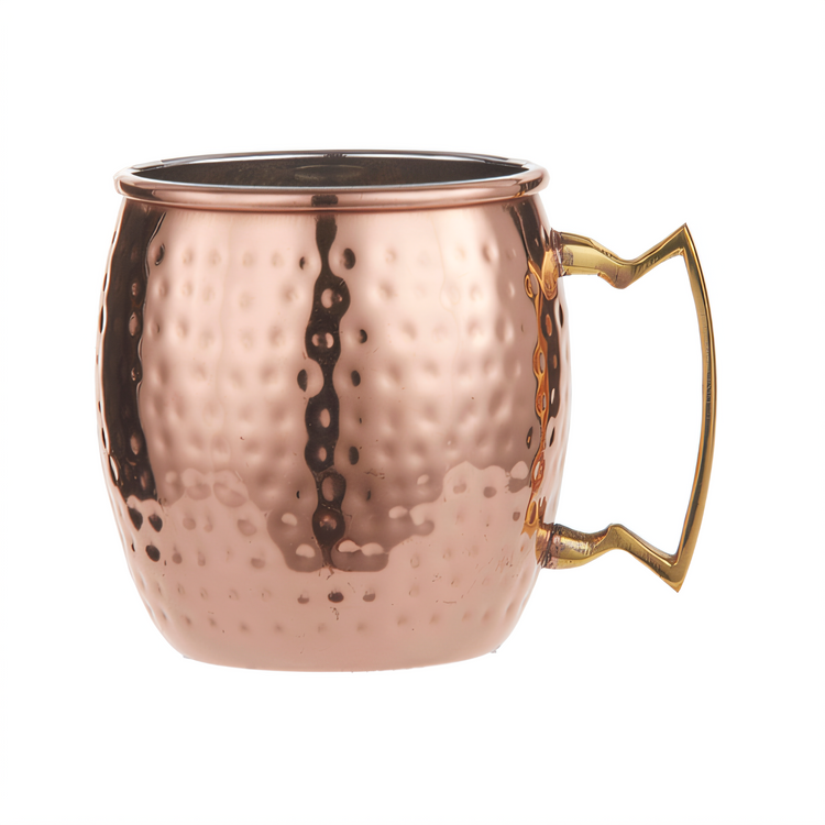 Product image #1 for American Metalcraft 16 oz. Copper Moscow Mule Mug with Brass Handle, Hammered Finish