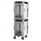 Thumbnail image #1 for Metro HotBlox™ HBCN16-ACPC-M Narrow Dual-Cavity Pass-Thru Insulated Holding Cabinet, 16-Pan, Analog, Clear Doors, Mobile