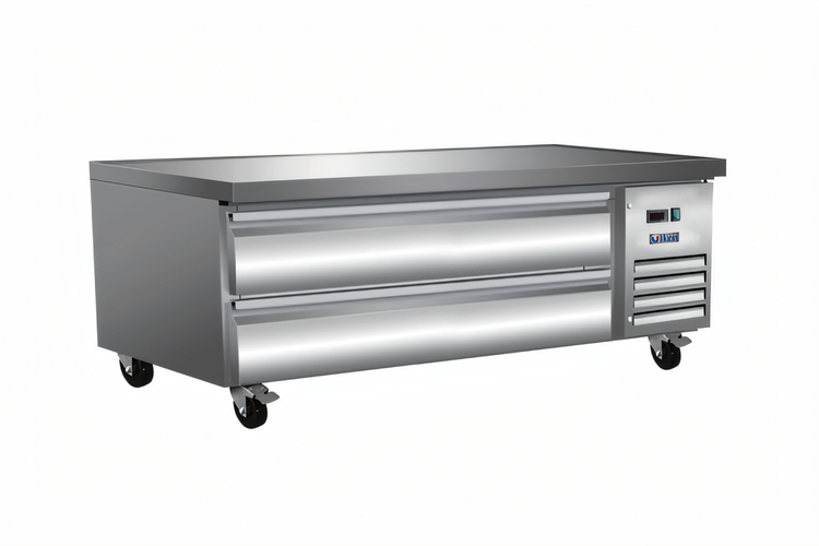 Product image #1 for IKON Refrigeration 62-Inch Wide 2-Drawer Chef Base Refrigerator, Side-Mounted Self-Contained Refrigeration