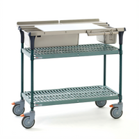 Metro PrepMate MultiStation 18-Inch x 36-Inch Prep Cart with Super Erecta Pro Hybrid Mat Shelves