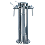 Thumbnail image #1 for Micro Matic USA Finnesse DS-143-PSS-W Countertop Air-Cooled Wine Font with 3 Polished 304 Stainless Steel Side-Pull Faucets