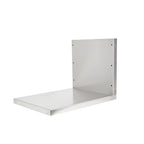Thumbnail image #1 for John Boos CGS-MS2026-X Wall-Mount Microwave Shelf, 14-Gauge 300-Series Stainless Steel, 20 x 26-9/16 Inches