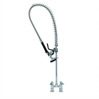 Equip 4-Inch Centers Deck-Mount Pre-Rinse Unit with 44-Inch Hose and 1.15 GPM Spray Valve