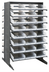 Thumbnail image #1 for Quantum Sloped Double-Sided Pick Rack with 48 Clear Bins, 36 x 36 x 60 Inches, 800 lb. Capacity