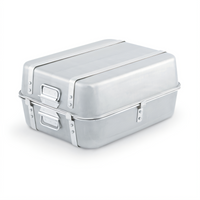 Wear-Ever Heavy-Duty Aluminum Double Roaster Pan Set with Cover, 23.25 Qt