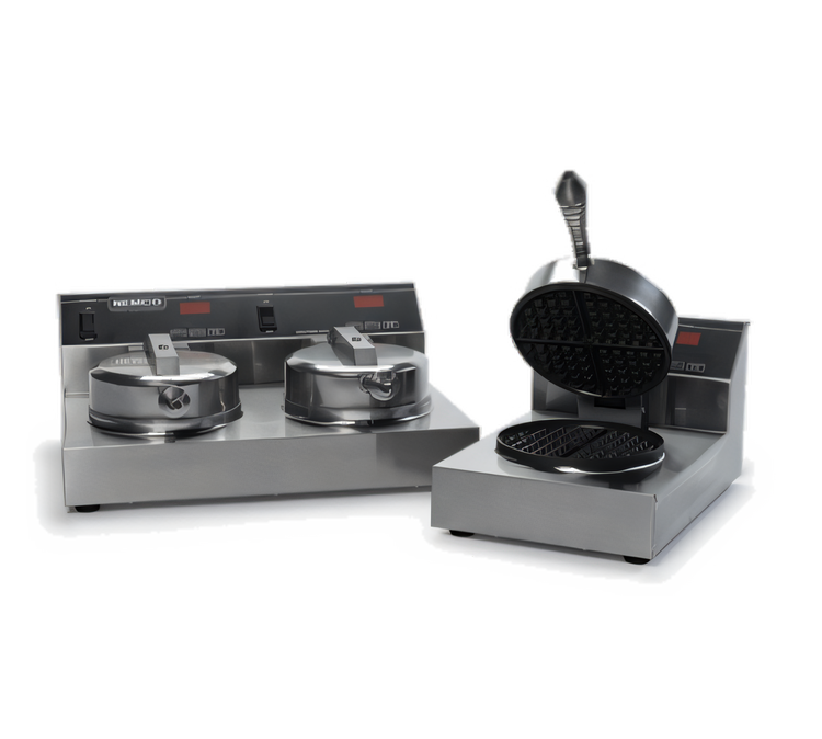 Product image #1 for Silverstone Dual Round Countertop Commercial Waffle Baker with Digital Controls, 240V