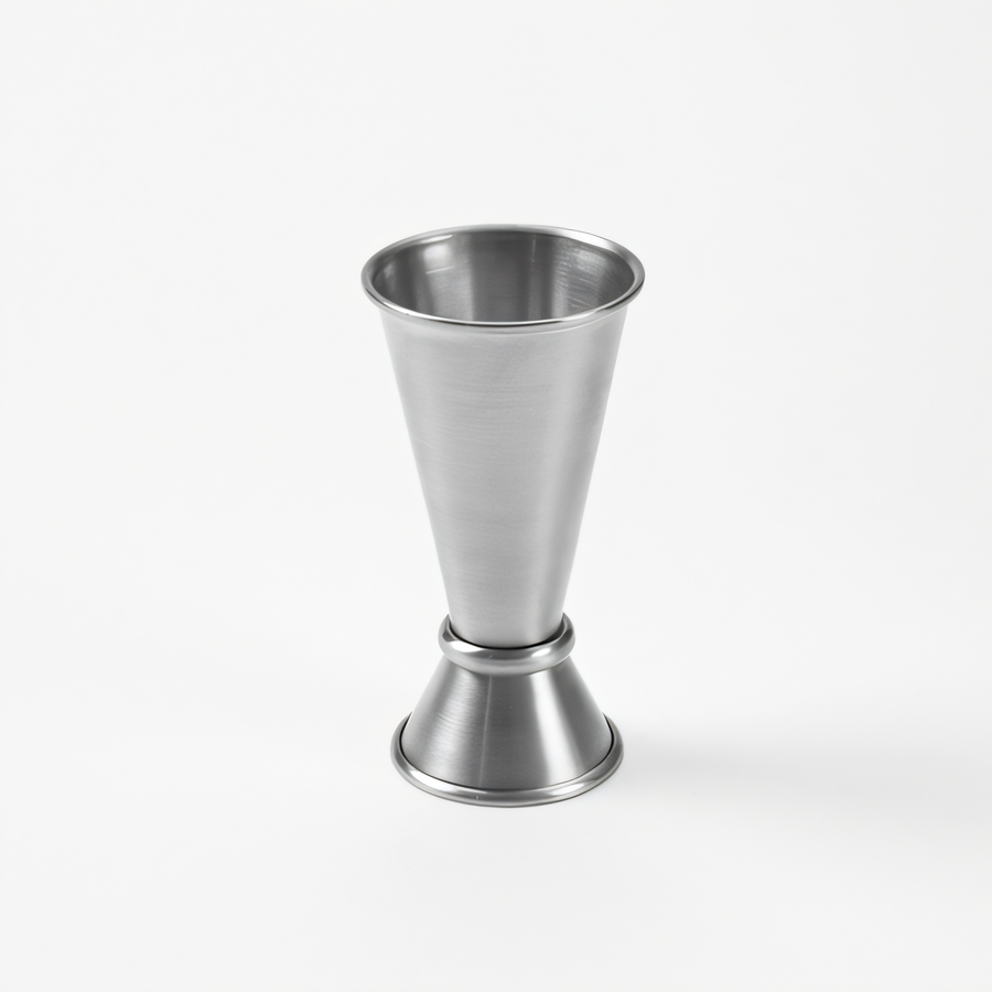 Product image #1 for American Metalcraft Stainless Steel Rolled-Edge Satin Finish Jigger, 1/2 oz. x 1-1/2 oz.