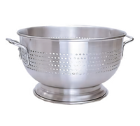 Admiral Craft Heavy-Gauge Aluminum 11-Quart Footed Colander with Riveted Handles