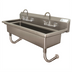 Thumbnail image #1 for Advance Tabco Wall Mounted Multiwash Hand Sink with 2 Gooseneck Faucets, 40 Inch Wide