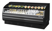 Turbo Air Low-Profile Horizontal Open Display Merchandiser, 75-3/4 Inch, 14.8 Cu. Ft., Self-Contained Refrigeration, Black