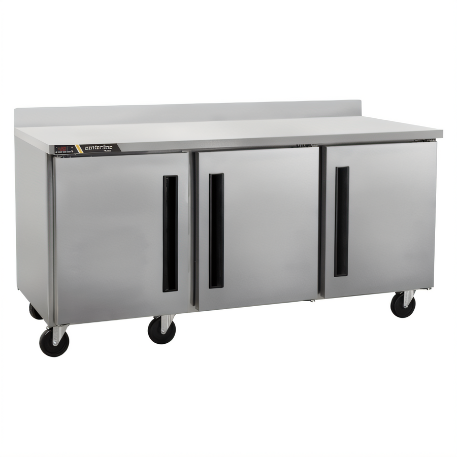 Product image #1 for Centerline 72-Inch 3-Section Compact Undercounter Worktop Freezer with Solid Doors
