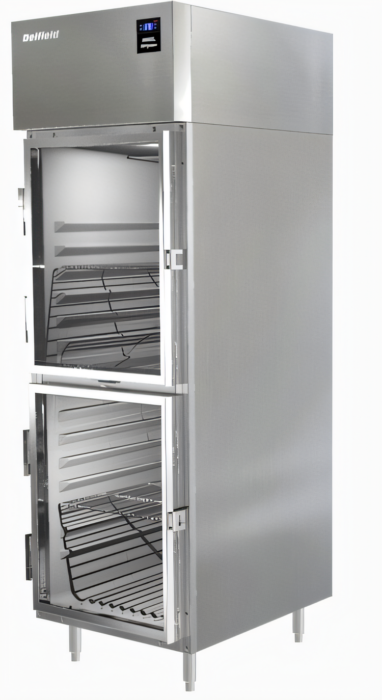 Product image #1 for Delfield 6025XL-GH One-Section Reach-In Refrigerator with Half-Height Glass Doors, 19 Cu. Ft.