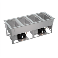 Vollrath Hot/Cold/Frozen 4-Well Flat Flange Drop-In Food Well with Self-Contained Refrigeration, 120/208-240V