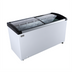Thumbnail image #2 for Omcan USA 9.3 Cu. Ft. Freestanding Ice Cream Display Chest Freezer with 2 Curved Sliding Glass Doors