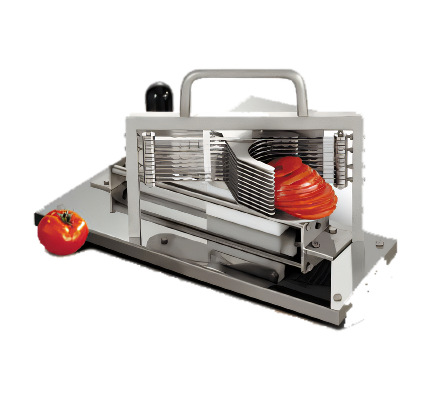 Product image #1 for Tellier CTX Manual Stainless Steel Tomato Slicer with Scalloped Blades, 1/4-Inch Slices