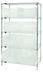 Thumbnail image #1 for Quantum Stationary Bin Wire Shelving System, 42 in. W x 24 in. D x 74 in. H, 5 Shelves, 8 Clear Bins