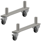 Thumbnail image #1 for Vulcan TCM-CAST2 4-Piece Swivel Stem Caster Kit with Support Channel and 2 Locking Wheels for Compatible Stand