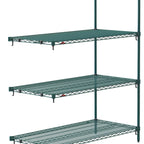 Thumbnail image #1 for Metro Super Erecta AA526K3 Super Adjustable Add-On Wire Shelving Unit, 30 x 24 x 63 Inches, 4-Shelf, Green Epoxy-Coated