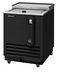 Thumbnail image #1 for Turbo Air Super Deluxe 24-Inch Black Single Sliding Door Bottle Cooler with Self-Cleaning Condenser