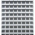 Thumbnail image #1 for Quantum QLP-4861-230-80CL Wall-Mounted Louvered Panel Starter Unit, 80 Clear Bins, 48 x 11 x 61 Inches, Gray Steel