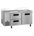 Thumbnail image #1 for Hoshizaki Steelheart 67-Inch Two-Section Reach-In Worktop Refrigerator with 1 Solid Door and 2 Drawers, Stainless Steel