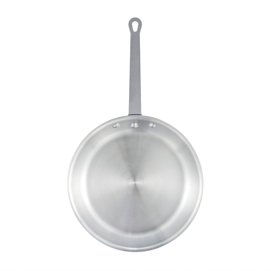 Product image #1 for Winco Majestic 12-Inch Round Aluminum Fry Pan with Riveted Handle, Natural Finish