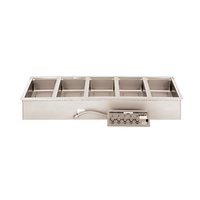 Wells MOD-500TDM/AFS Five-Well Top-Mount Drop-In Electric Food Warmer with Auto-Fill and Manifold Drains