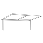 Thumbnail image #1 for Eastern Tabletop H970FC Stainless Steel Removable Foldable Canopy Frame