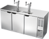 Thumbnail image #1 for Beverage-Air 72-Inch Direct Draw Beer Dispenser with 3 Doors, 3-Keg Capacity, and Dual Faucet Towers