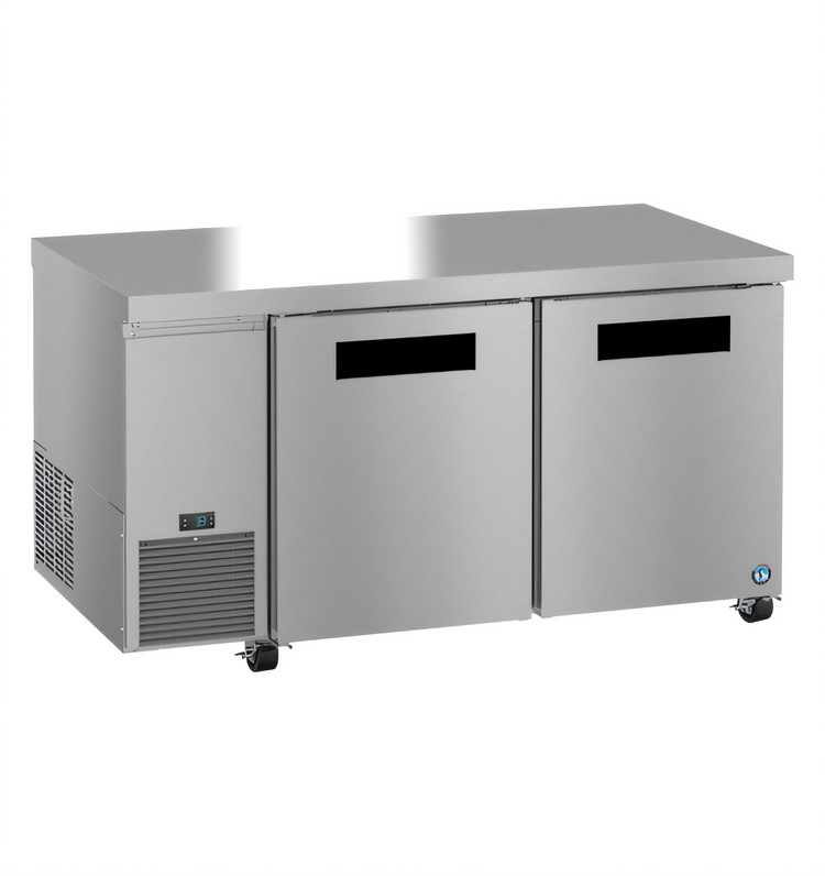Product image #1 for Hoshizaki Steelheart ULR60B 60-Inch Two-Section Undercounter Refrigerator, Self-Contained Side-Mount, Solid Doors