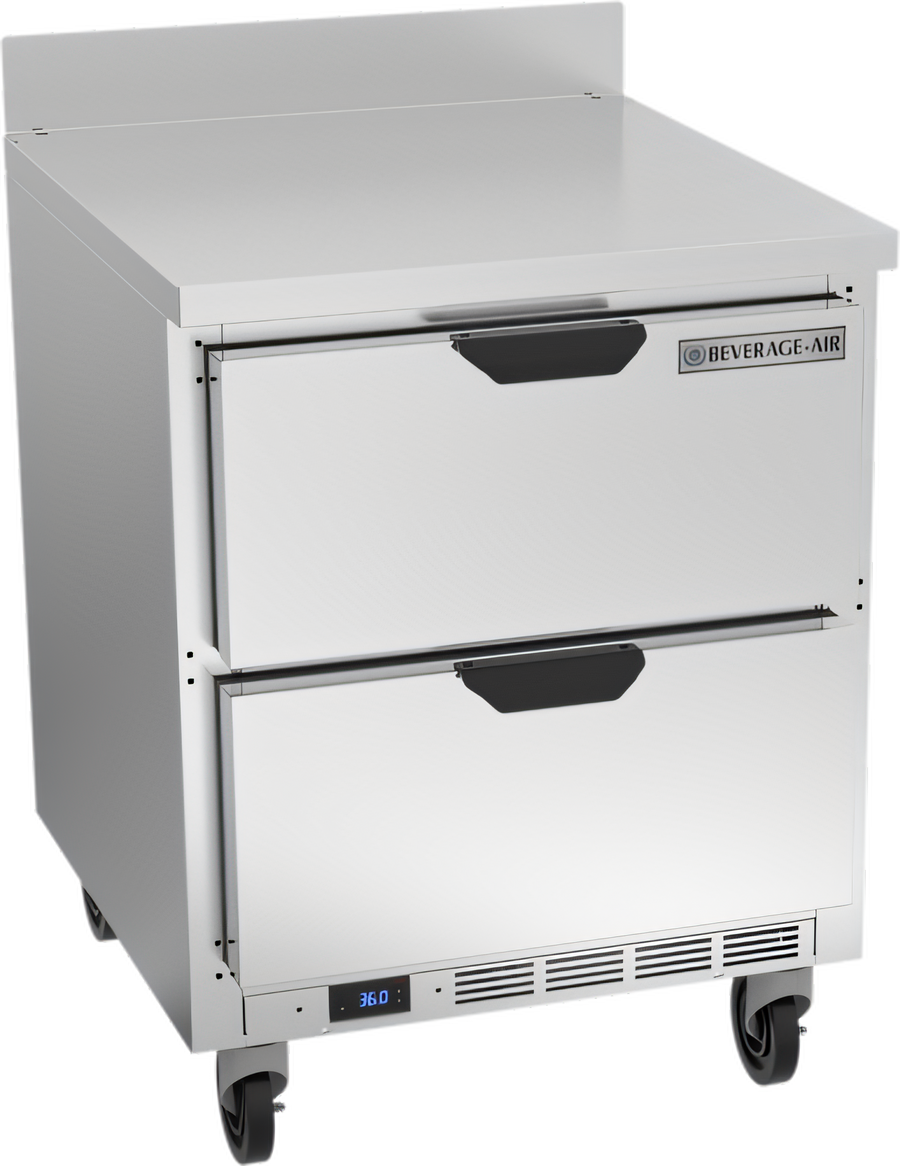 Product image #1 for Beverage-Air 27-Inch One-Section Worktop Freezer with 2 Drawers, 6.13 Cu. Ft.