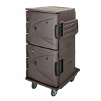Thumbnail image #1 for Cambro Camtherm® CMBH1826TBF194 Electric Hot Holding Cart, Tall Profile, Double Doors, Granite Sand